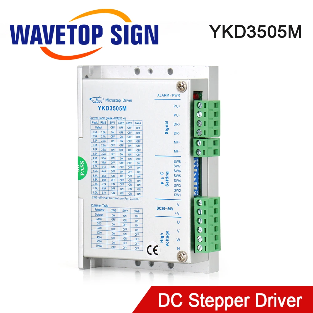 YAKO Драйвер шагового двигателя YKD3505M 3 фазы ввод вывод Напряжение 20 50VDC Вход ток 5.7A