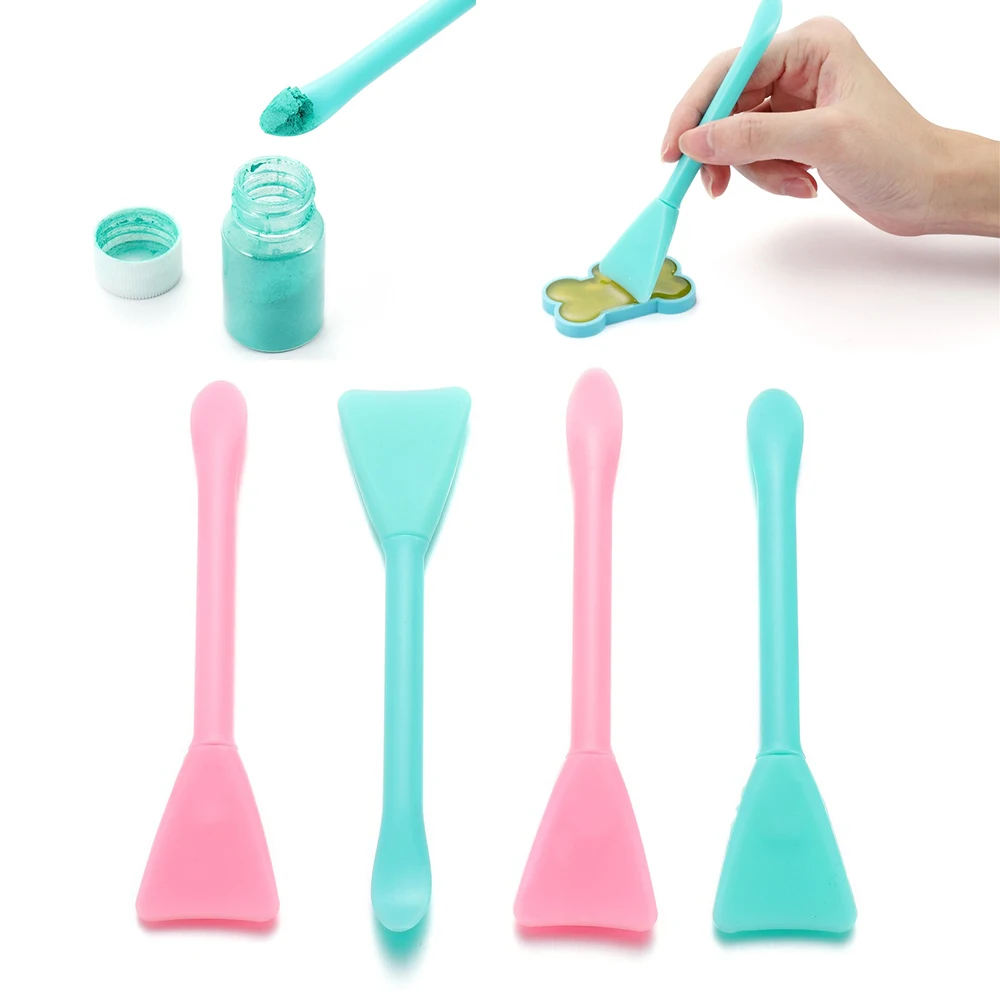 2/5Pcs Multifunction Stirring Brush Soft Silicone Brush Powder Spoon Epoxy Resin Tools for DIY Resin Mold Easy To Clean Glue
