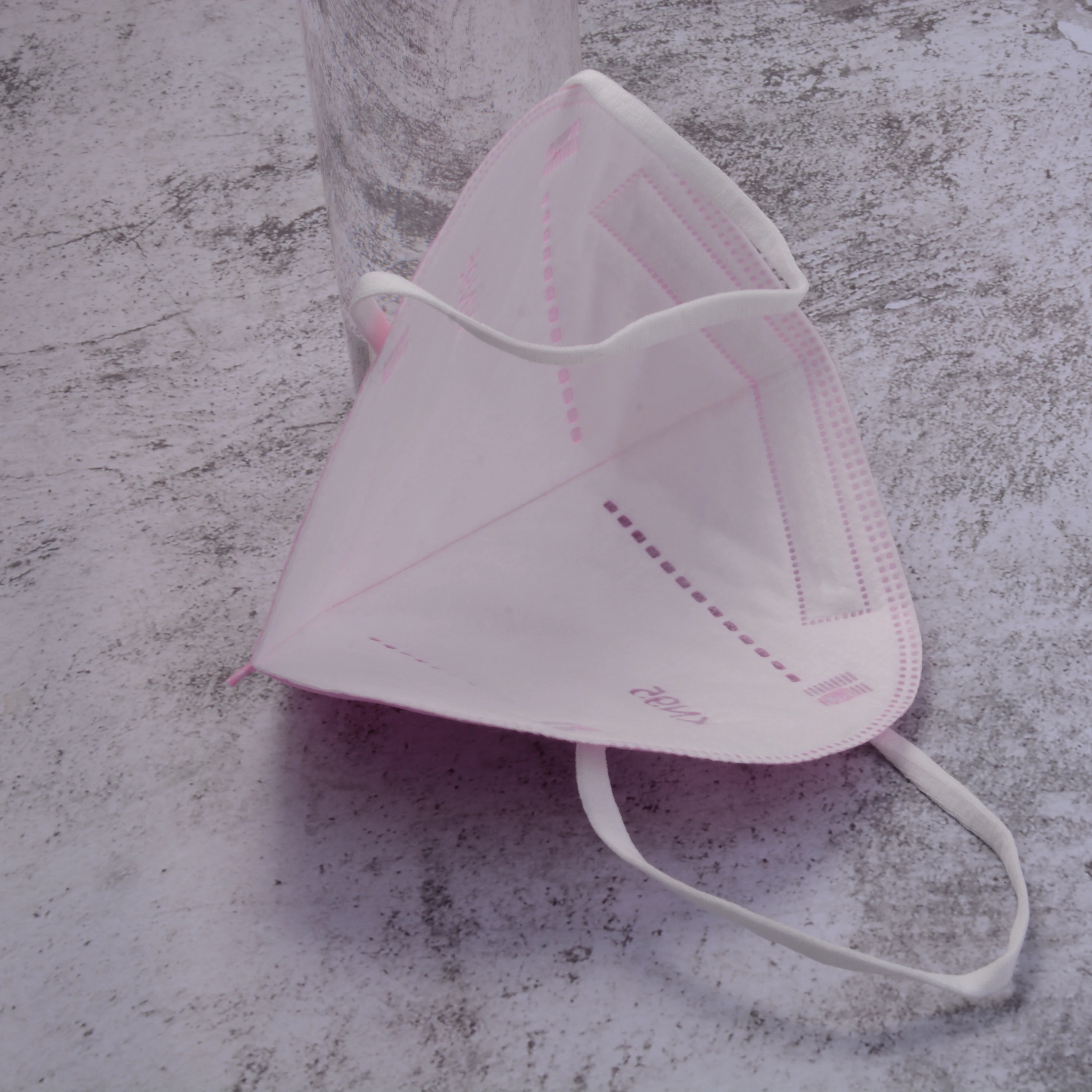 Новая розовая маска для лица KN95 5 слоев дышащая Нетканая Пылезащитная