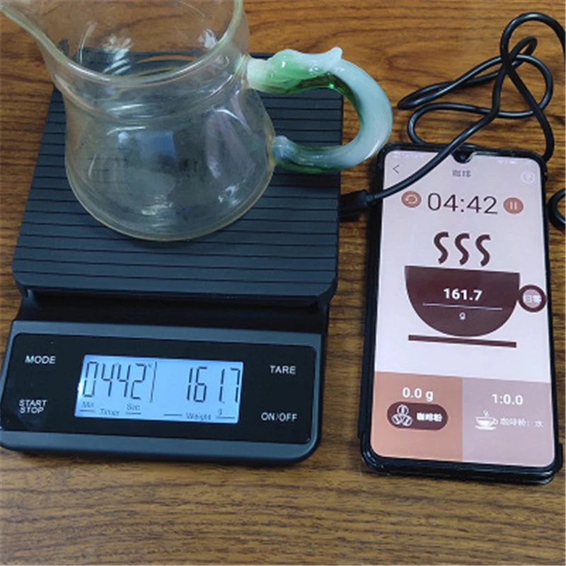 Электронные кофейные весы с Bluetooth USB-зарядка капельные таймером