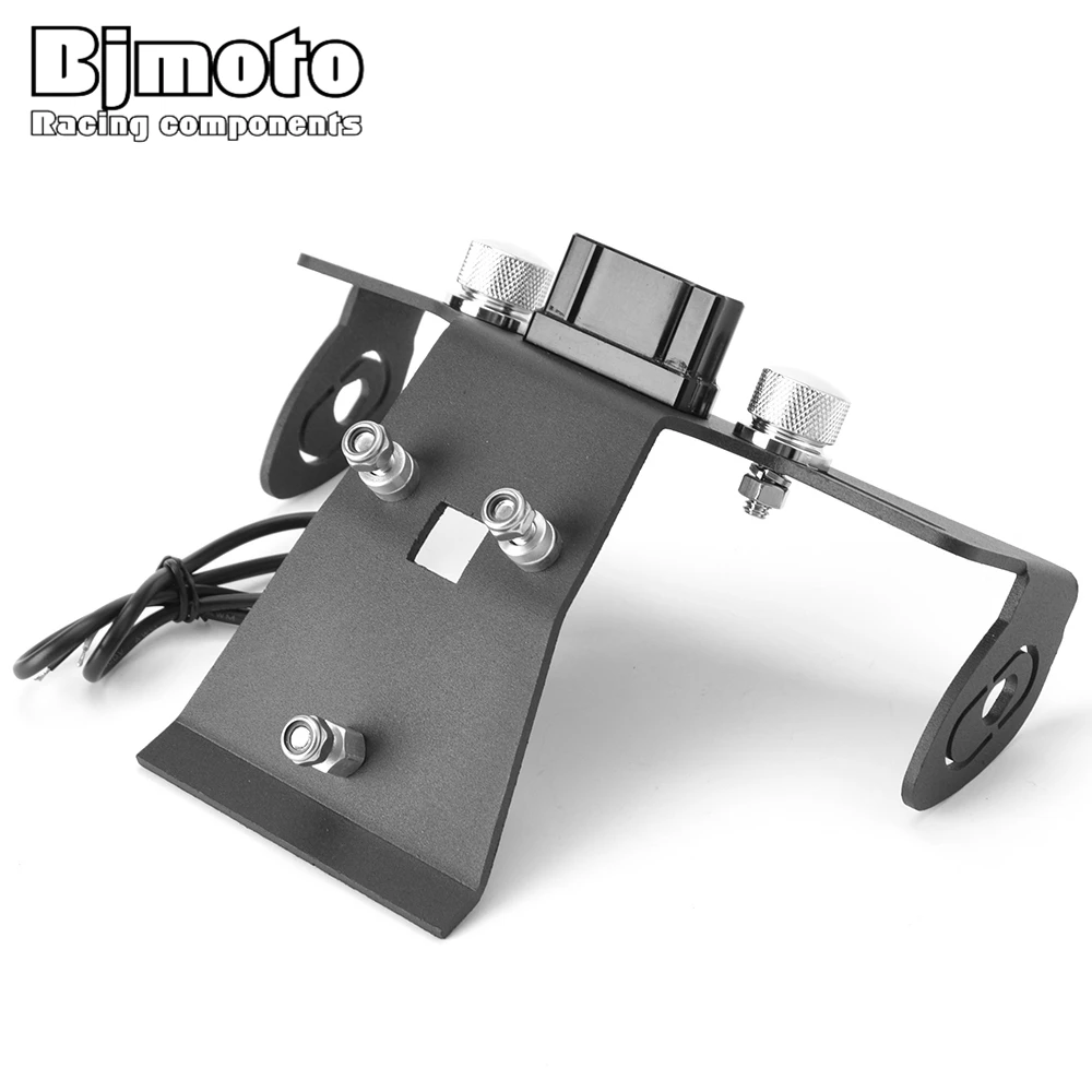 Черный мотоцикл сторона номерного знака Кронштейн с пластиной света для Honda CB650F