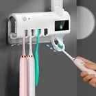 Держатель зубной щетки, умный дозатор зубной пасты, ультрафиолет, бактерицидный, беспроводной настенный светильник, зарядка через USB, для ванной