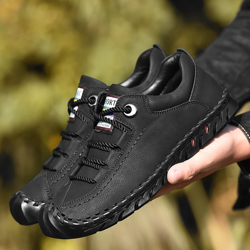 Новинка Мужская кожаная обувь Сезон весна-осень Кожаная Гибкая дышащая Удобная