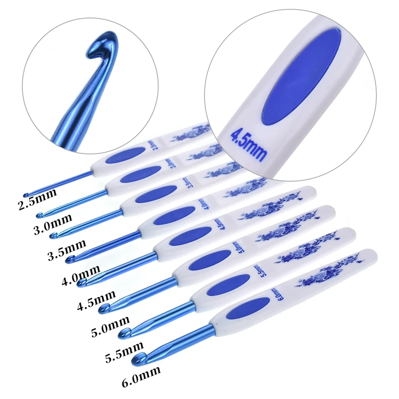 

Crochet Hooks Mix 1.0-6.0mm Aluminum Crochet Needles with Sweater Weave Knitting Needles DIY Craft Sewing Tools