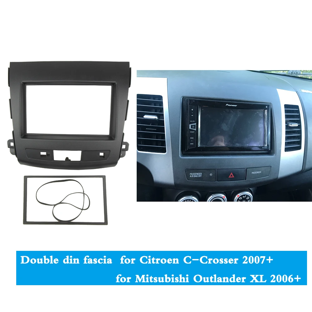 Радио Fascias для MITSUBISHI Outlander Citroen C-Crosser DVD стерео панель Dash двойной Din Установка отделка комплект лицевая рамка