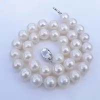 10-12mm natural pearl sweater FINE jewelry circle close to genuine bright light necklace