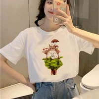 neighbor totoro spirit leaves t shirt studio ghibli viper japanese cartoon anime woman tshirts short sleeve miyazaki clothing