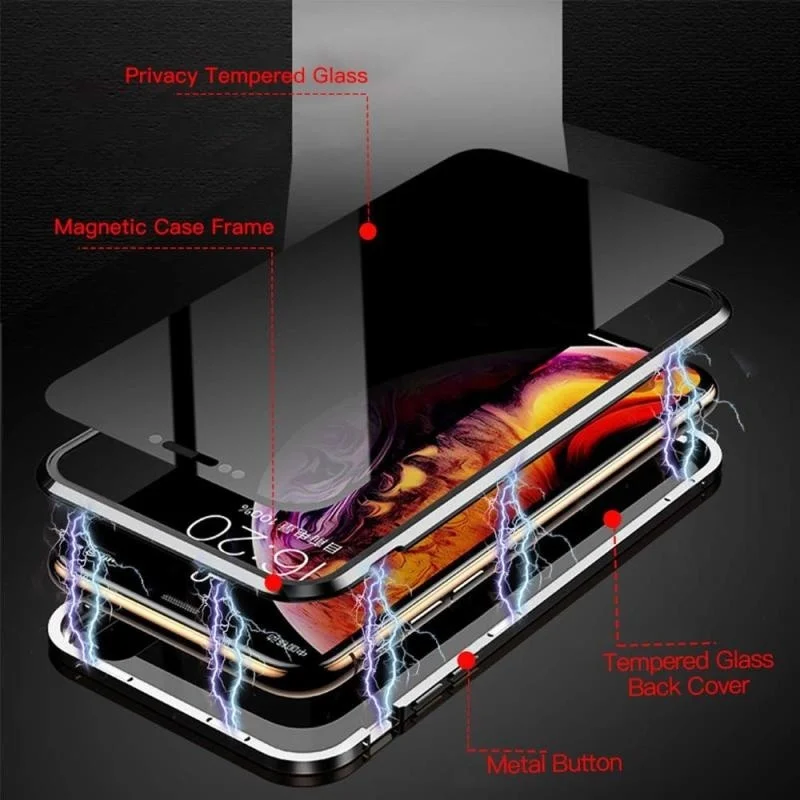 Магнитный металлический чехол для iPhone SE 2020 11 Pro Max XS XR X 8 7 6 s Plus двухсторонний