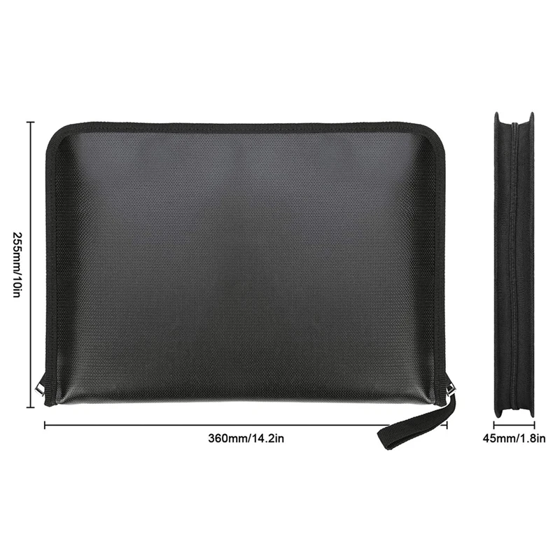 

Fireproof Expanding File Folder Waterproof Document Organizer with A4 Water Resistant Pouch, with Zipper Closure