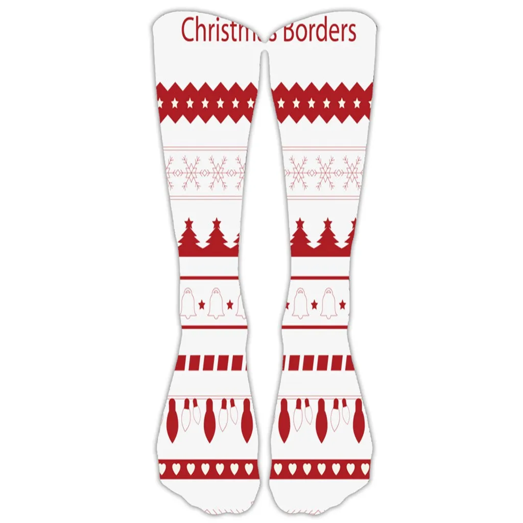 Носки Повседневные Дышащие осенне-зимние рабочие 3D Рождественский Санта и Олень