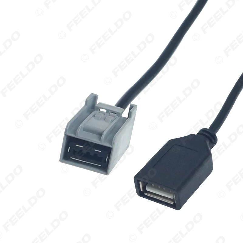 FEELDO 1 шт. Аудиомагнитола AUX USB кабель женский порт удлинитель провода адаптер для Honda Civic/Accord/Odyssey Mitsubishi Lancer
