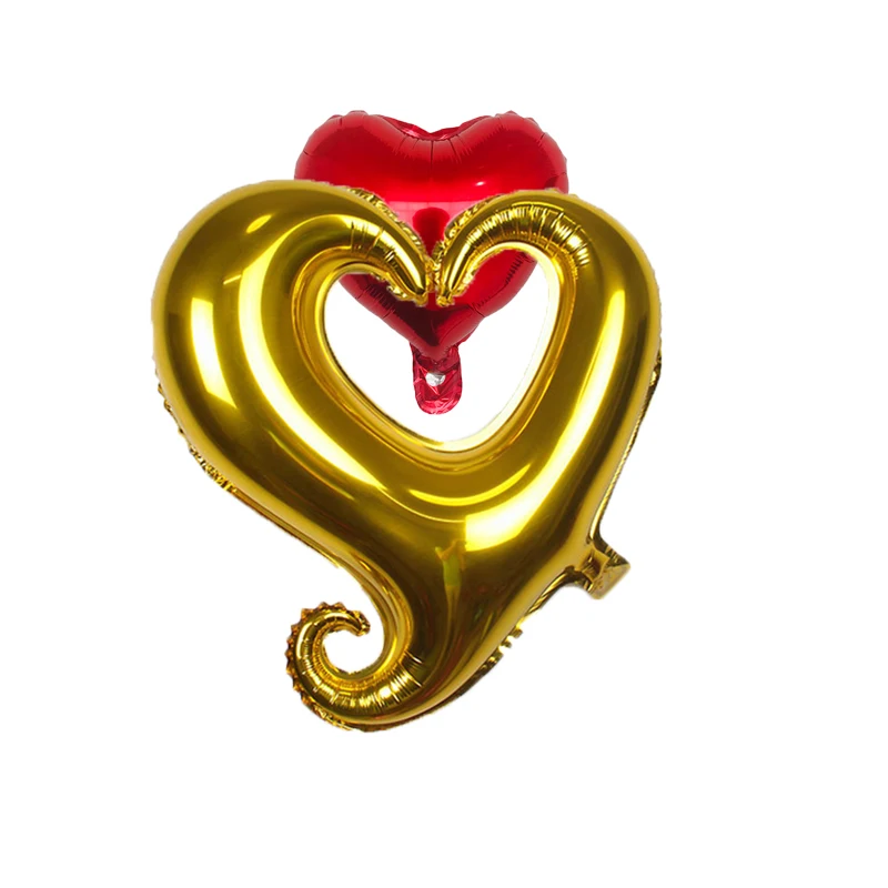 2 Новинка 18 дюймовые и 10 дюймовая шпилька сердце образные шарики из фольги