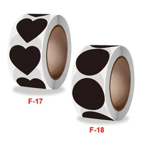 uu gift 500 pieces roll of love heart stickers black round classroom teacher supplies kids diy planner stickers uu gift