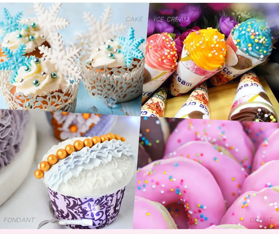 130 г маленькие съедобные серебряные бусины жемчуг сахарный шар помадка выпечка