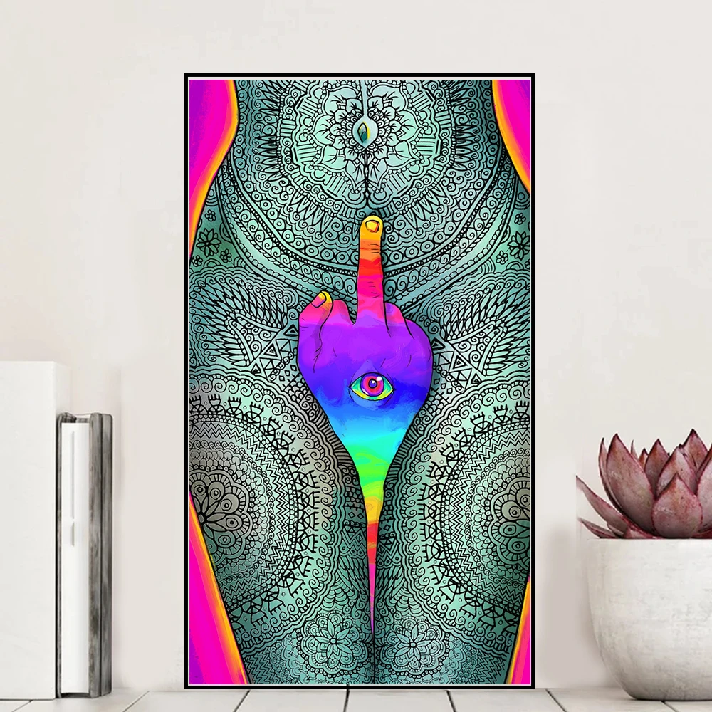 Психоделическая футболка абстрактная Современная Картина на холсте высокой