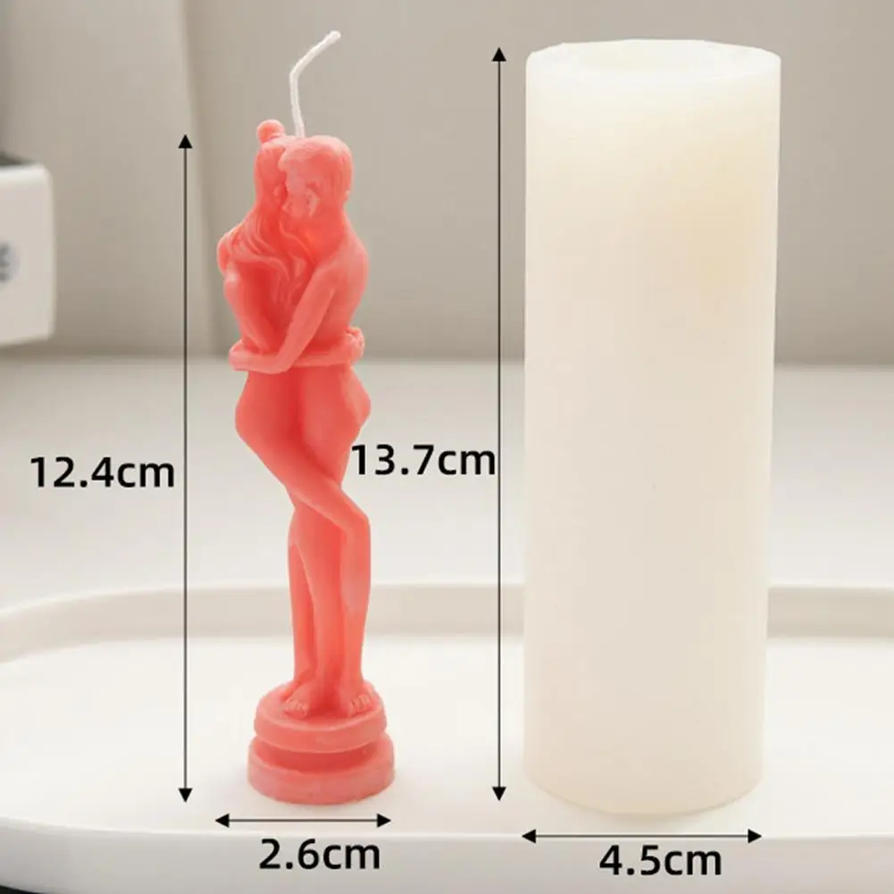 Molde de silicona con forma de abrazo Simple para velas, moldes de resina para aromaterapia, Retrato, pareja de enamorados, novedad-5
