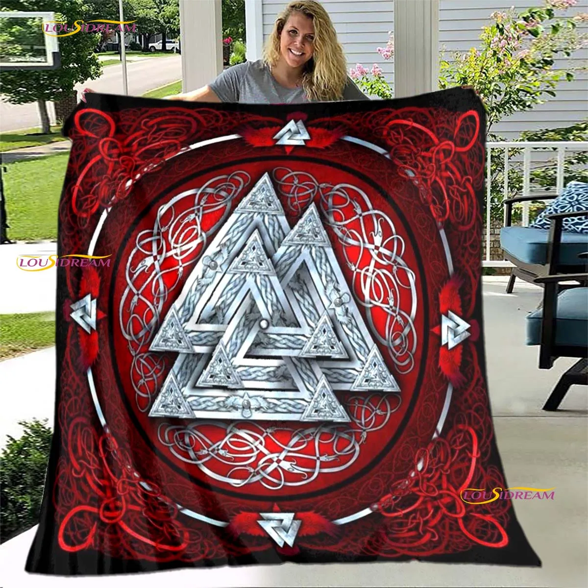 

Blanket Sofa Bed Blanket Super Soft Warm Viking Tattoo 3D Print Blanket Cover Flannel Throw Blanket