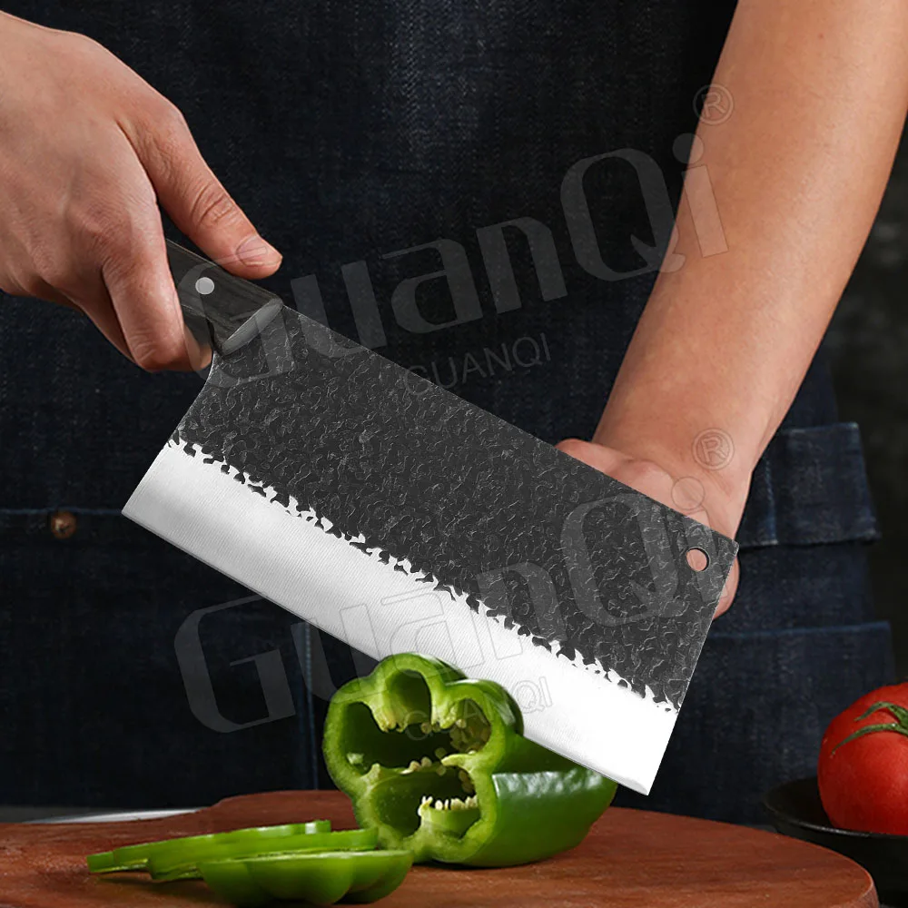Качественный кухонный нож ручной работы с узором китайские кухонные ножи