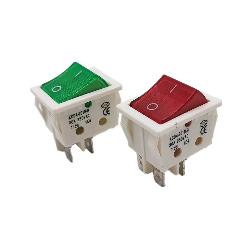 Электрический сварочный аппарат, переключатель питания с красным, зеленым светом, 30 А, KCD4-201N-B В переменного тока, переключатель нагревателя, 4 контакта, 2 позиции, Электрический сварочный аппарат, переключатель питания с красным, зеленым светом, 30 А, KCD4-201N-B В переменного тока, переключатель нагревателя, 4 контакта, 2 позиции,