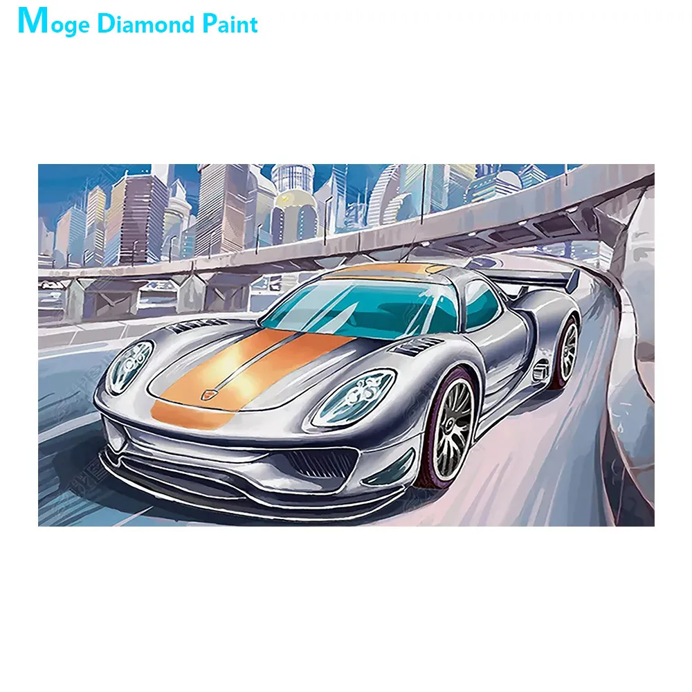 Картина из страз Raced с изображением спортивных автомобилей мультяшная детская