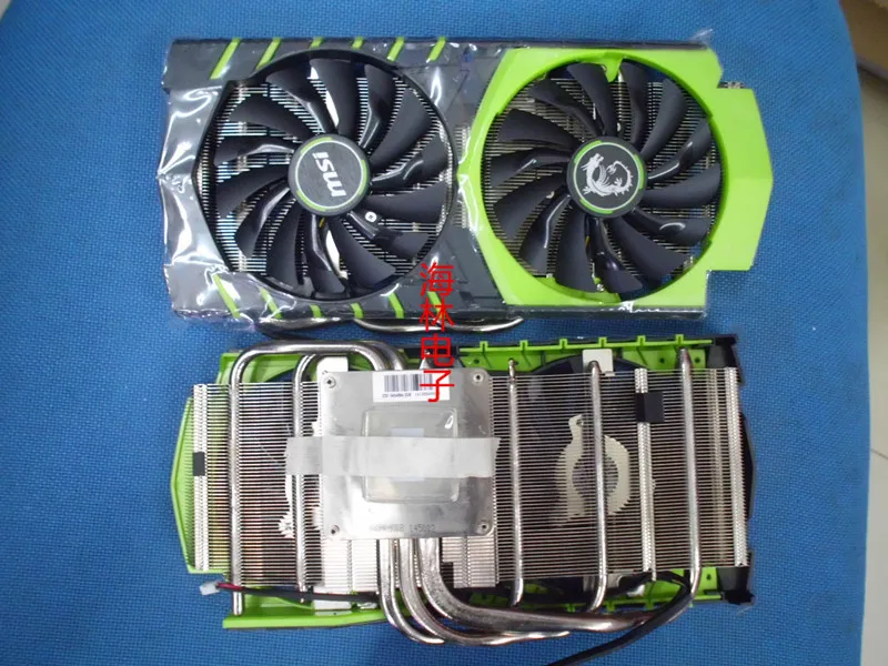 Новый оригинальный вентилятор для видеокарты MSI GeForce GTX 960 GAMING 100ME Edition с радиатором