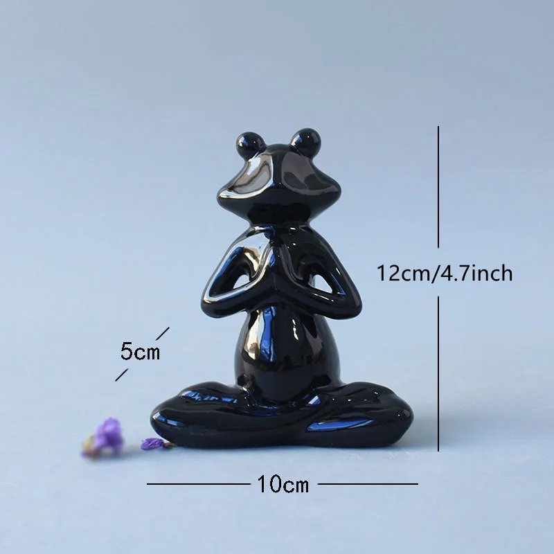

Kung Fu Frog Room Decor Desk Accessories Porcelain Frog Ornaments Aesthetic Home Decor Fashion Room Decoration For Home