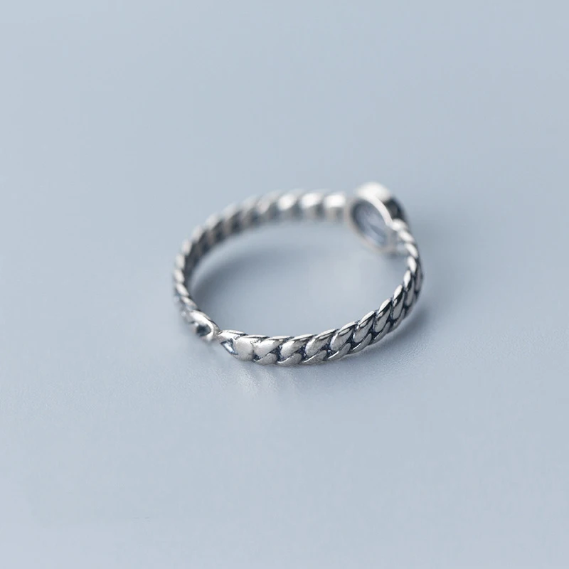 Модные кольца из стерлингового серебра 925 пробы регулируемые тайского для женщин