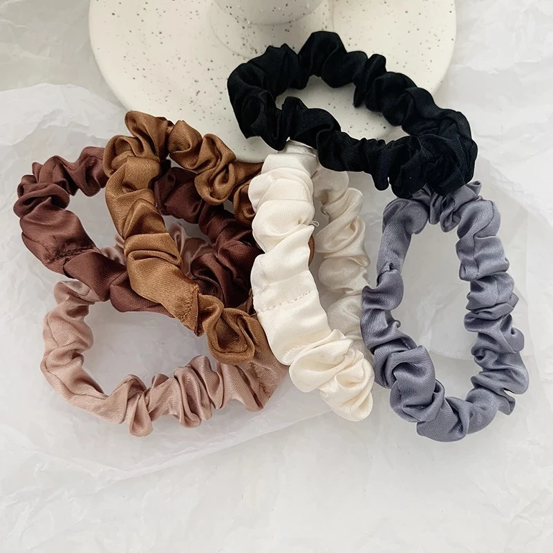 

Fashion Solid Elastic Scurnchie Hair Accessories Ties Hair Band Women Rubber Bands Head Rope Hair Tie Girls 6 Pcs Per Lot