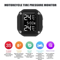 wireless motorcycle tpms tire pressure monitoring system digital lcd with two externalinternal sensors easy to install
