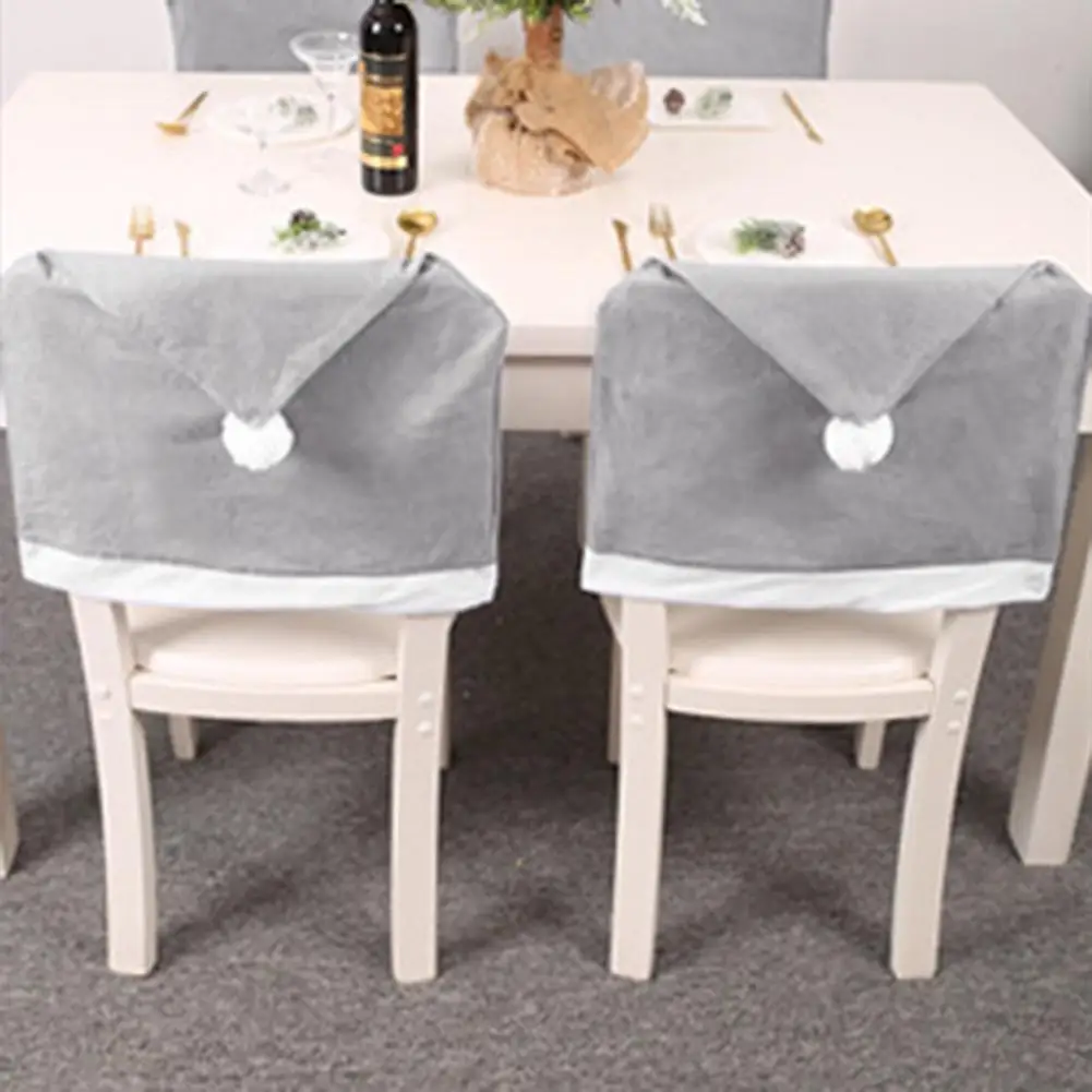 Противогрязные рождественские съемные чехлы для стульев с шапочкой Санты