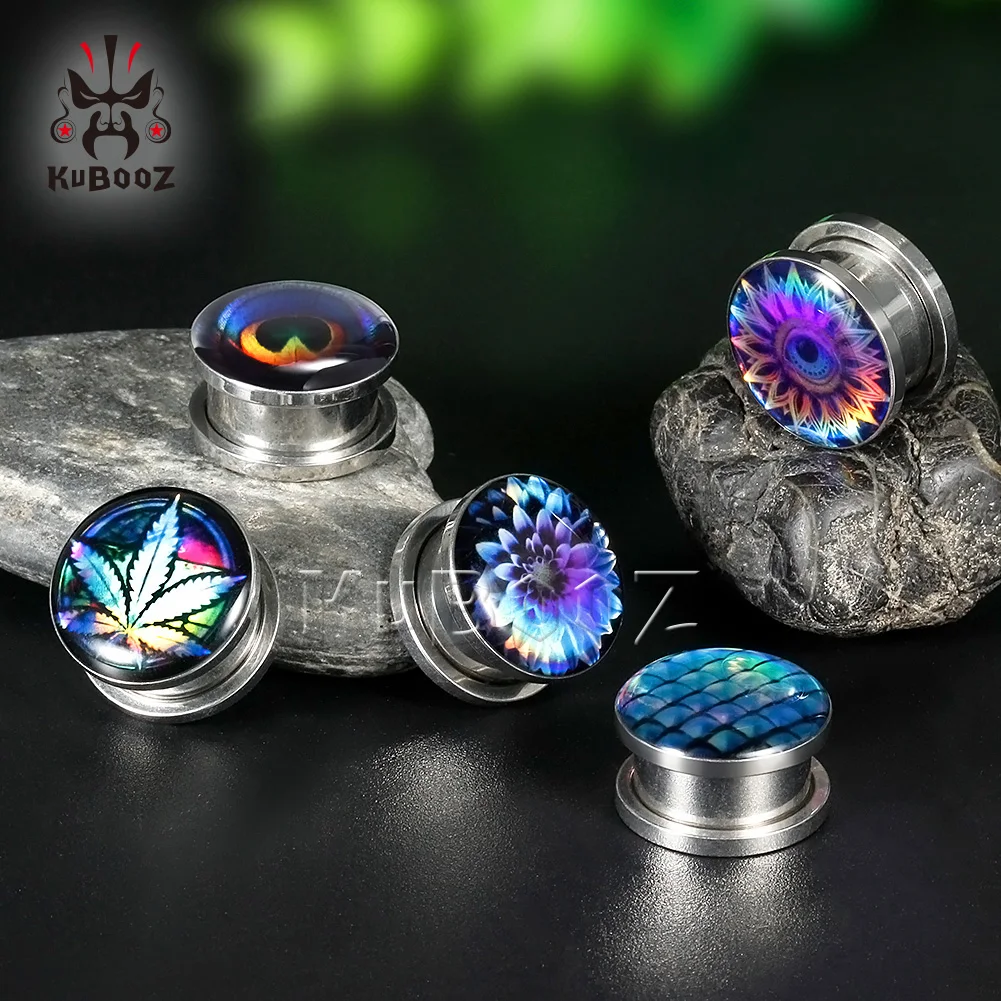 Красочные серьги Для Пирсинга Ушей Tuxture, Эспандеры, цветочные серьги, модные ювелирные изделия для тела, подарок, много размеров, для женщин и мужчин
