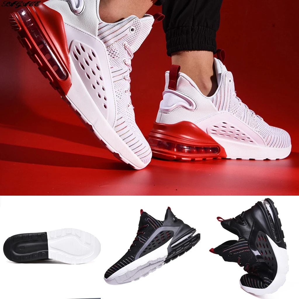 

SAGACE Trend Fly Woven Casual Sports Shoes Non-slip Wear-resistant Air Cushion Men's Shoes Mesh Lace Student Sneakers