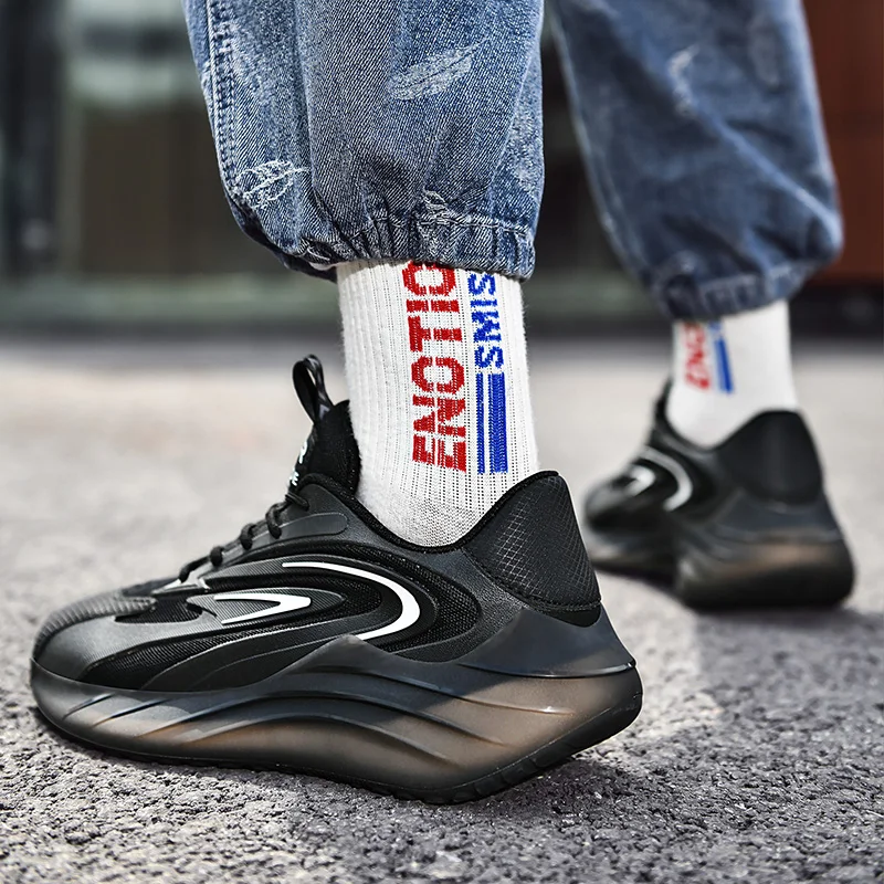 

Fashion Reflective Men Running Shoes Summer Chunky Sneakers Outdoor Breathable Sports Shoes Mesh Walking Shoes Zapatillas Hombre
