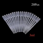 20 шт.лот 3 мл практичные прозрачные пипетки, одноразовые пластиковые пипетки для переноса, Градуированные пипетки, образовательные принадлежности