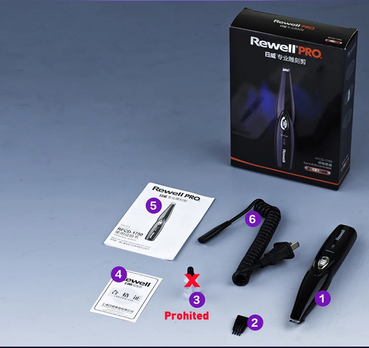Профессиональный Rewell волос резьба машинка для стрижки электрические