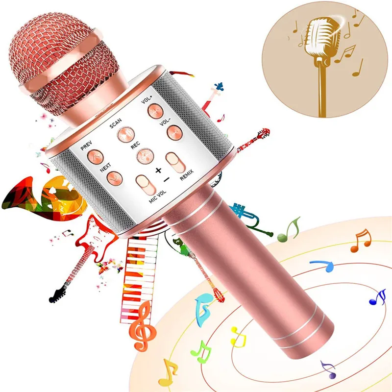 Bluetooth-микрофон для караоке беспроводной микрофон профессиональный динамик