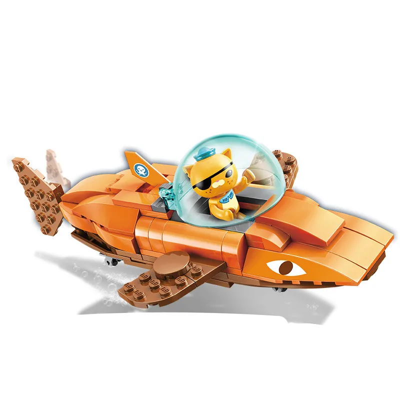 Enlighten Octonauts Building Blocks Octo-Pod Octopod Playset Barnacles kwazii peso Inkling 698pcs Educational Bricks Children | Игрушки и