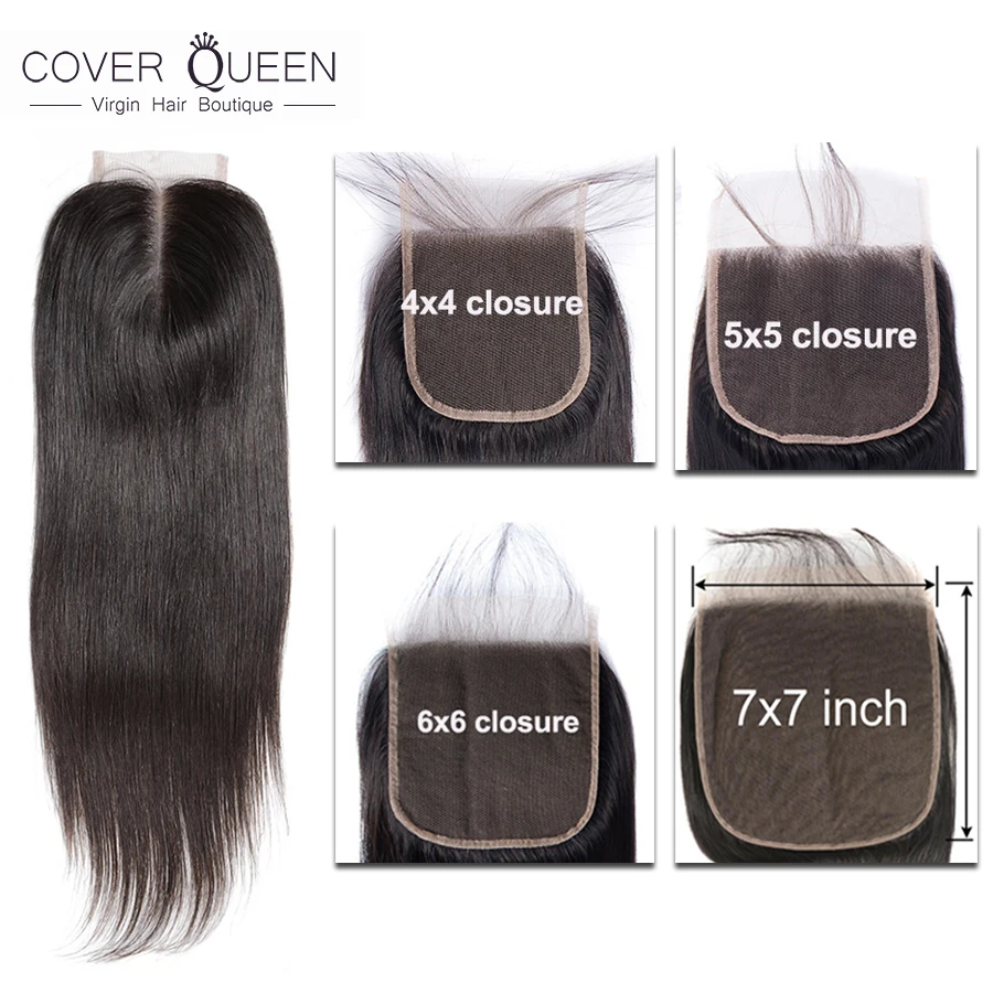 4x4 5x5 бразильские человеческие волосы на шнуровке естественный цвет без