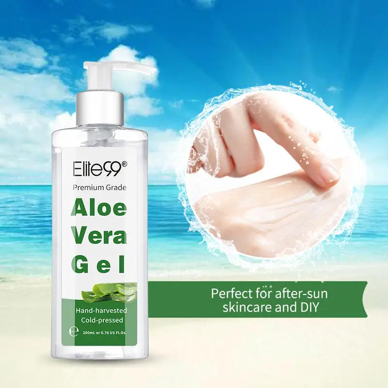 Elite99 чистый и натуральный органический гель алоэ вера успокаивающий увлажняющий