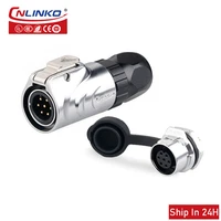 cnlinko lp12 7pin contact waterproof industrial aviation electrical wiring cable male plug socket power connection adapter