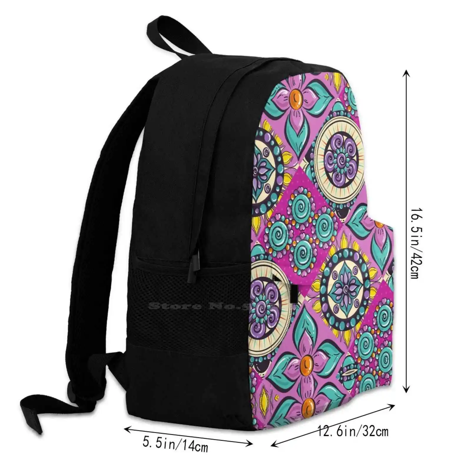 Фиолетовый школьный рюкзак большой емкости сумки для ноутбука фиолетовые цветы