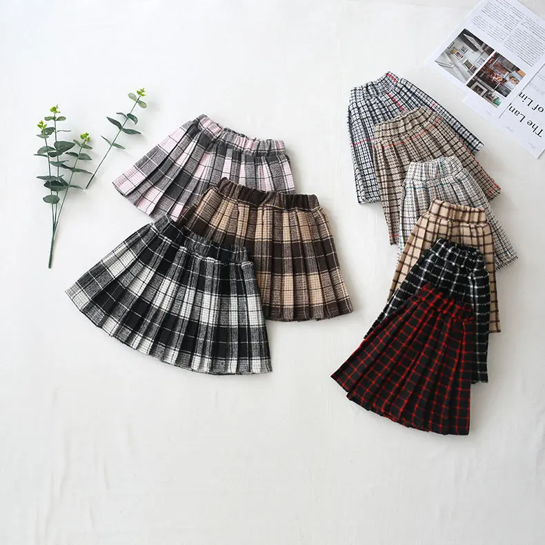 Новые модные милые юбки для девочек Плиссированные стильные принцессы маленьких