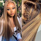 Цветной парик из 427 прямых T-образных волос для женщин, 13 х4, 28 дюймов