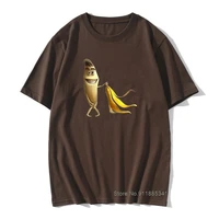 eu size men tshirt shy banana without cloth funny design 100 cotton black breathable fitness t shirt slim fit tops tees