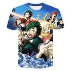 Новые 3D футболки с надписью Моя геройская Академия, боку нет героев Академии, повседневные модные детские футболки для мальчиков и девочек, мужские, женские, детские, крутые топы с принтом, футболка