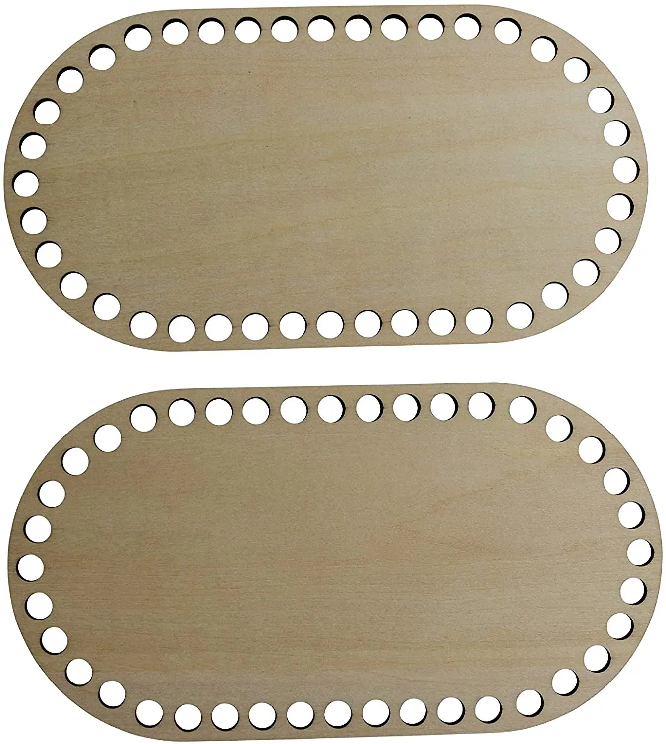 

5pcs Hot Sale Bottom For A Cradle Knitting Oval Wood Hollow Bottom Basket Base Crochet Needles Wooden Thread Yarn