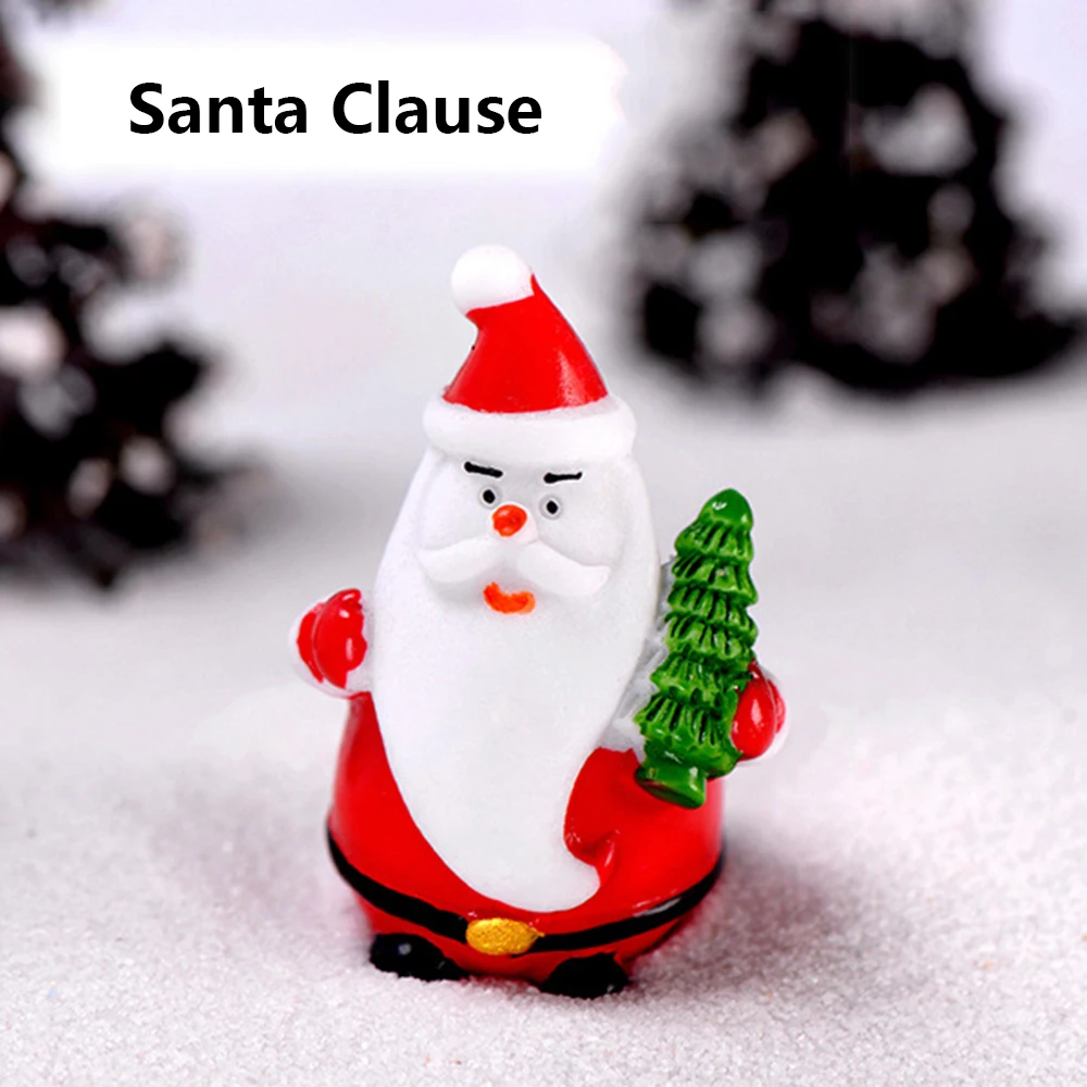 Santa Claus 1 шт. миниатюрные из полимерной смолы Снеговик микро пейзаж фигурки Санта Клауса Фея Сад кукла дом бонсай Рождественский Декор игрушки инструмент - Цвет: Santa Claus