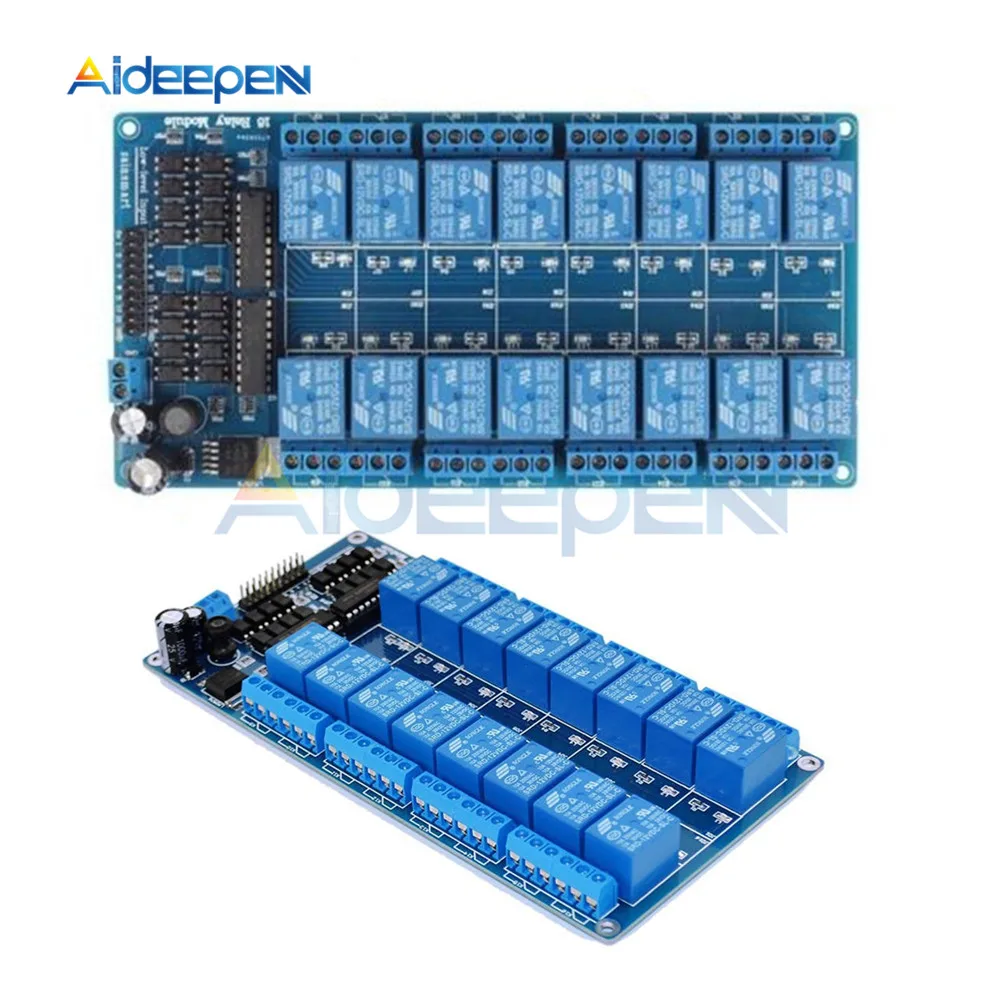 DC 5V 12V 16 Channel Relay Shield Module with Optocoupler LM2576 Microcontrollers Interface Power For Arduino Smart Home | Обустройство