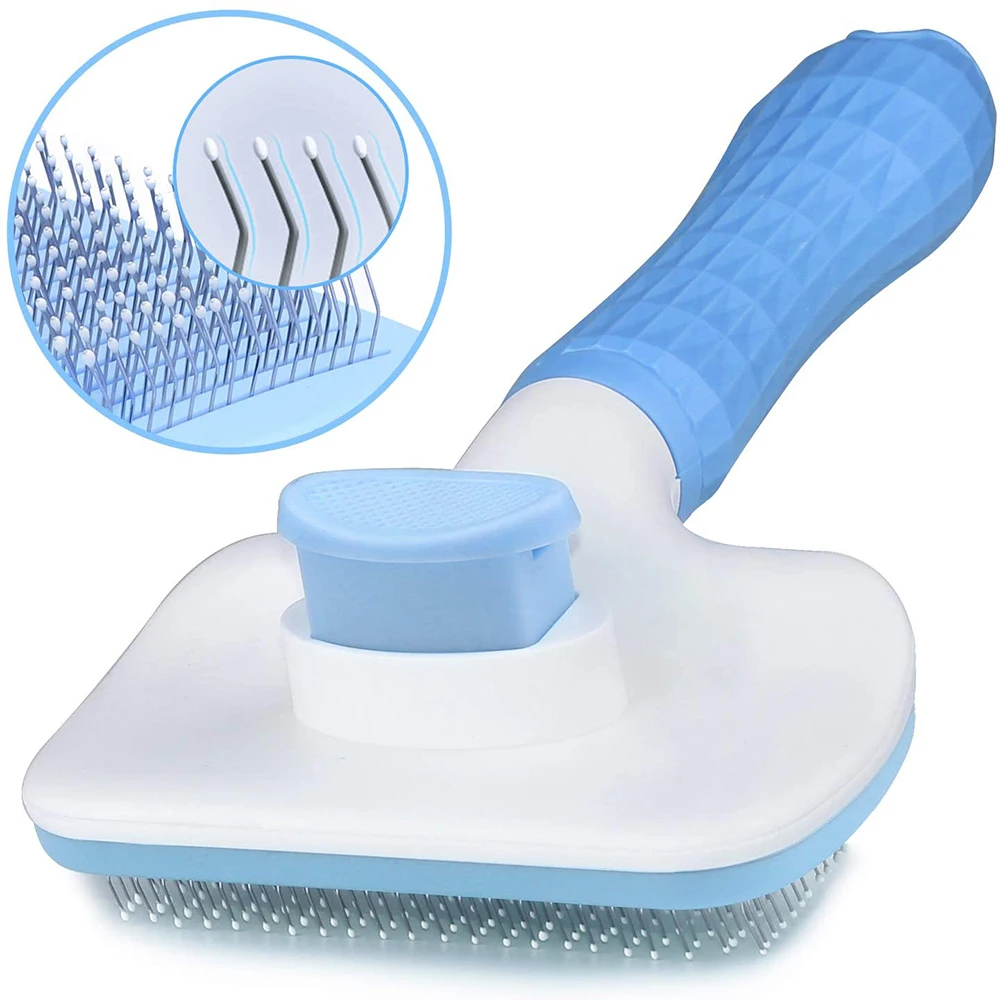 

Self Cleaning Slicker Brush for Dogs and Cats,Pet Grooming Tool,Removes Undercoat,Shedding Mats and Tangled Hair ,Dander,Dirt