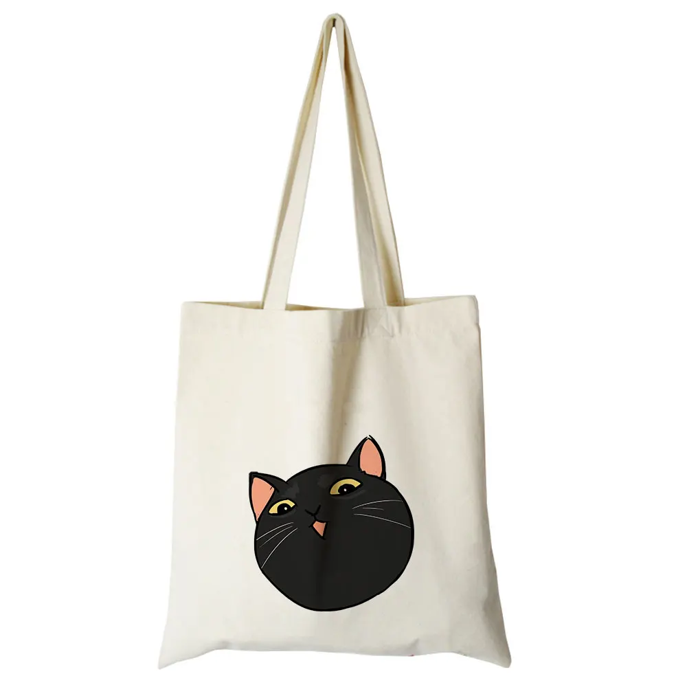 cotton canvas bag13 Милый кот мультфильм холст на заказ tote индивидуальные Эко сумки на заказ сумка для покупок с логотипом хлопок сумка многоразовая утилизация сумка - Цвет: cotton canvas bag13